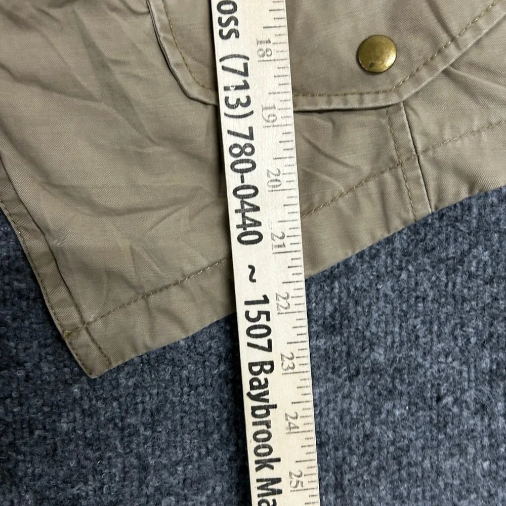 Gap Field Jacket Womens Size XS Petite Tan Cotton Twill Utility Military Coat
